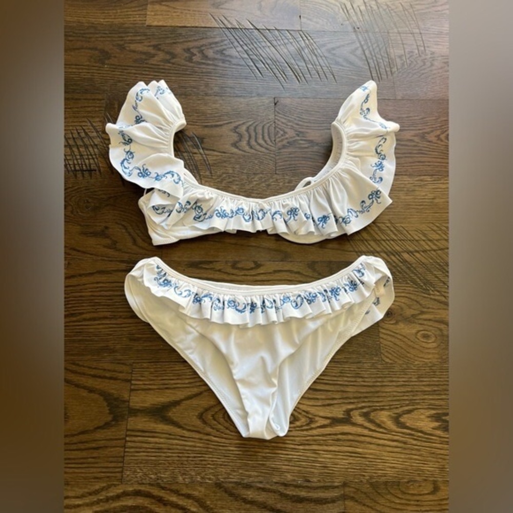 Caroline Constas Ruffle Bikini Set